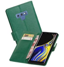 Zakelijke Bookstyle Hoesje Galaxy Note 9 Groen