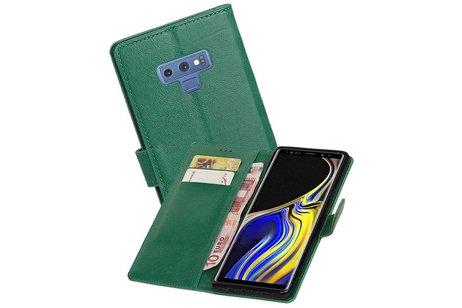 Zakelijke Bookstyle Hoesje voor Samsung Galaxy Note 9 Groen