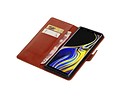 BAOHU Zakelijke Book Case Telefoonhoesje Geschikt voor de Samsung Galaxy Note 9 - Portemonnee Hoesje - Pasjeshouder Wallet Case - Bruin