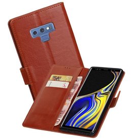 BAOHU Zakelijke Bookstyle Hoesje Galaxy Note 9 Bruin