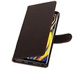 BAOHU Zakelijke Book Case Telefoonhoesje Geschikt voor de Samsung Galaxy Note 9 - Portemonnee Hoesje - Pasjeshouder Wallet Case - Mocca