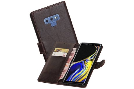 Zakelijke Bookstyle Hoesje voor Samsung Galaxy Note 9 Mocca