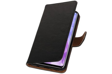 BAOHU Zakelijke Book Case Telefoonhoesje Geschikt voor de Huawei Nova 3 - Portemonnee Hoesje - Pasjeshouder Wallet Case - Zwart