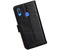 BAOHU Zakelijke Book Case Telefoonhoesje Geschikt voor de Huawei Nova 3 - Portemonnee Hoesje - Pasjeshouder Wallet Case - Zwart
