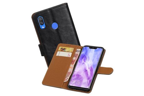 Zakelijke Bookstyle Hoesje voor Huawei Nova 3 Zwart