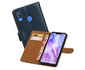 BAOHU Zakelijke Book Case Telefoonhoesje Geschikt voor de Huawei Nova 3 - Portemonnee Hoesje - Pasjeshouder Wallet Case - Blauw