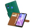 BAOHU Zakelijke Book Case Telefoonhoesje Geschikt voor de Huawei Nova 3 - Portemonnee Hoesje - Pasjeshouder Wallet Case - Groen