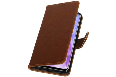 BAOHU Zakelijke Book Case Telefoonhoesje Geschikt voor de Huawei Nova 3 - Portemonnee Hoesje - Pasjeshouder Wallet Case - Bruin