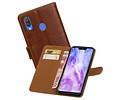 BAOHU Zakelijke Book Case Telefoonhoesje Geschikt voor de Huawei Nova 3 - Portemonnee Hoesje - Pasjeshouder Wallet Case - Bruin