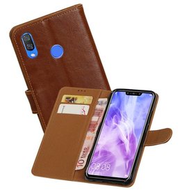 BAOHU Zakelijke Bookstyle Hoesje Huawei Nova 3 Bruin