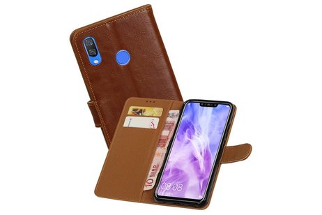BAOHU Zakelijke Book Case Telefoonhoesje Geschikt voor de Huawei Nova 3 - Portemonnee Hoesje - Pasjeshouder Wallet Case - Bruin