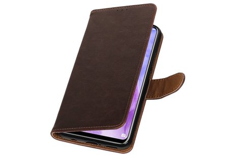 BAOHU Zakelijke Book Case Telefoonhoesje Geschikt voor de Huawei Nova 3 - Portemonnee Hoesje - Pasjeshouder Wallet Case - Mocca