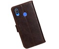 BAOHU Zakelijke Book Case Telefoonhoesje Geschikt voor de Huawei Nova 3 - Portemonnee Hoesje - Pasjeshouder Wallet Case - Mocca