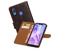 BAOHU Zakelijke Book Case Telefoonhoesje Geschikt voor de Huawei Nova 3 - Portemonnee Hoesje - Pasjeshouder Wallet Case - Mocca