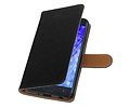 BAOHU Zakelijke Book Case Telefoonhoesje Geschikt voor de Samsung Galaxy J7 (2018) - Portemonnee Hoesje - Pasjeshouder Wallet Case - Zwart