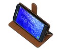 BAOHU Zakelijke Book Case Telefoonhoesje Geschikt voor de Samsung Galaxy J7 (2018) - Portemonnee Hoesje - Pasjeshouder Wallet Case - Zwart