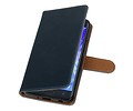 BAOHU Zakelijke Book Case Telefoonhoesje Geschikt voor de Samsung Galaxy J7 (2018) - Portemonnee Hoesje - Pasjeshouder Wallet Case - Blauw