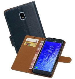 BAOHU Zakelijke Bookstyle Hoesje Galaxy J7 (2018) Blauw