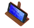 BAOHU Zakelijke Book Case Telefoonhoesje Geschikt voor de Samsung Galaxy J7 (2018) - Portemonnee Hoesje - Pasjeshouder Wallet Case - Rood
