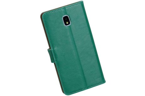 Zakelijke Bookstyle Hoesje voor Samsung Galaxy J7 (2018) Groen