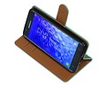 BAOHU Zakelijke Book Case Telefoonhoesje Geschikt voor de Samsung Galaxy J7 (2018) - Portemonnee Hoesje - Pasjeshouder Wallet Case - Groen