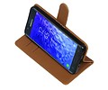 BAOHU Zakelijke Book Case Telefoonhoesje Geschikt voor de Samsung Galaxy J7 (2018) - Portemonnee Hoesje - Pasjeshouder Wallet Case - Bruin
