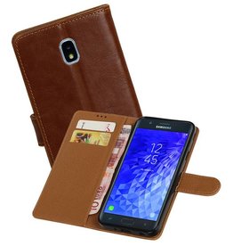 BAOHU Zakelijke Bookstyle Hoesje Galaxy J7 (2018) Bruin