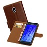 BAOHU Zakelijke Bookstyle Hoesje Galaxy J7 (2018) Bruin