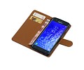 BAOHU Zakelijke Book Case Telefoonhoesje Geschikt voor de Samsung Galaxy J7 (2018) - Portemonnee Hoesje - Pasjeshouder Wallet Case - Mocca