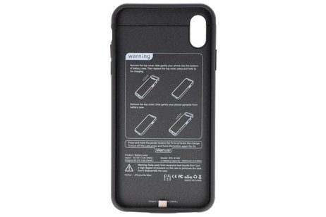 BAOHU Battery Case - Geschikt voor iPhone XS Max 5000 mAh Audio Zwart