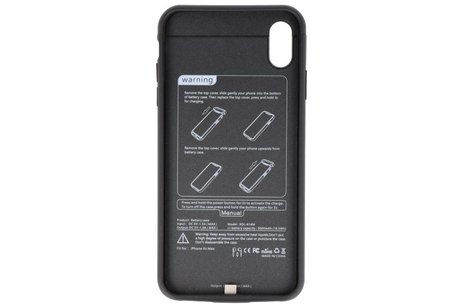 Battery Case voor iPhone XS Max 5000 mAh Audio Zwart
