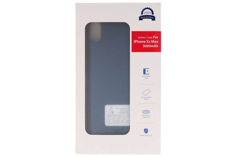 Battery Case voor iPhone XS Max 5000 mAh Audio Blauw