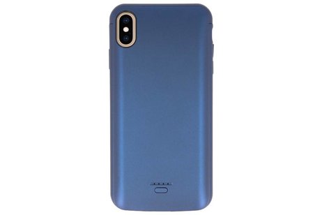 Battery Case voor iPhone XS Max 5000 mAh Audio Blauw