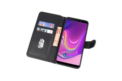 Samsung Galaxy A9 2018 Hoesje Kaarthouder Book Case Telefoonhoesje Zwart