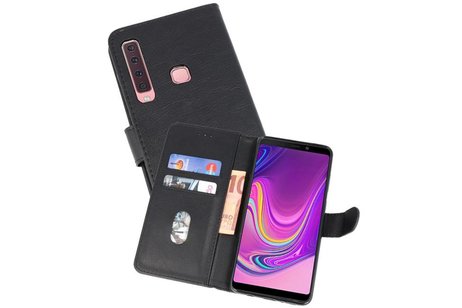 Samsung Galaxy A9 2018 Hoesje Kaarthouder Book Case Telefoonhoesje Zwart