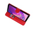 Samsung Galaxy A9 2018 Hoesje Kaarthouder Book Case Telefoonhoesje Rood