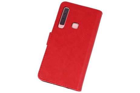 BAOHU Hoesje Geschikt voor Samsung Galaxy A9 2018 - Kaarthouder Book Case Telefoonhoesje - Rood