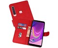 BAOHU Hoesje Geschikt voor Samsung Galaxy A9 2018 - Kaarthouder Book Case Telefoonhoesje - Rood