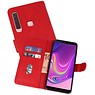 BAOHU Samsung Galaxy A9 2018 Hoesje Kaarthouder Book Case Telefoonhoesje Rood