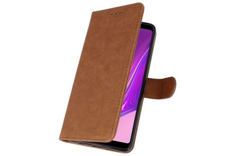 Samsung Galaxy A9 2018 Hoesje Kaarthouder Book Case Telefoonhoesje Bruin