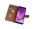 Samsung Galaxy A9 2018 Hoesje Kaarthouder Book Case Telefoonhoesje Bruin