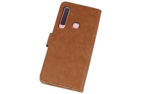 BAOHU Hoesje Geschikt voor Samsung Galaxy A9 2018 - Kaarthouder Book Case Telefoonhoesje - Bruin