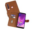 Samsung Galaxy A9 2018 Hoesje Kaarthouder Book Case Telefoonhoesje Bruin