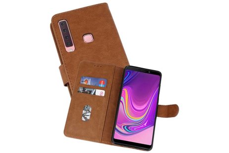 Samsung Galaxy A9 2018 Hoesje Kaarthouder Book Case Telefoonhoesje Bruin