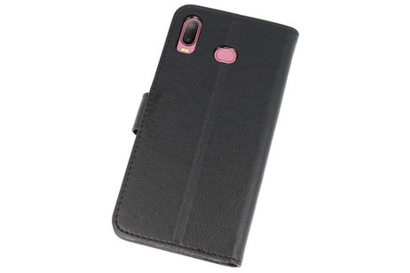 BAOHU Hoesje Geschikt voor Samsung Galaxy A6s - Kaarthouder Book Case Telefoonhoesje - Zwart