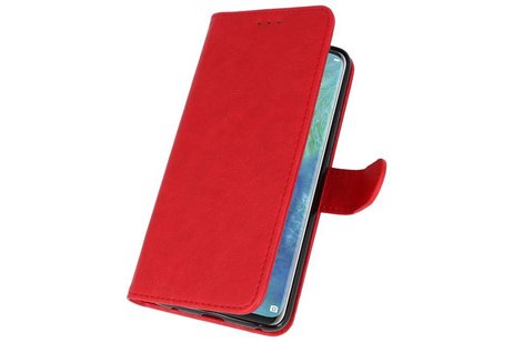 BAOHU Hoesje Geschikt voor Huawei Mate 20 Pro - Kaarthouder Book Case Telefoonhoesje - Rood