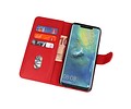 Huawei Mate 20 Pro Hoesje Kaarthouder Book Case Telefoonhoesje Rood