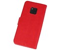 BAOHU Hoesje Geschikt voor Huawei Mate 20 Pro - Kaarthouder Book Case Telefoonhoesje - Rood