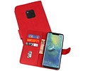 Huawei Mate 20 Pro Hoesje Kaarthouder Book Case Telefoonhoesje Rood