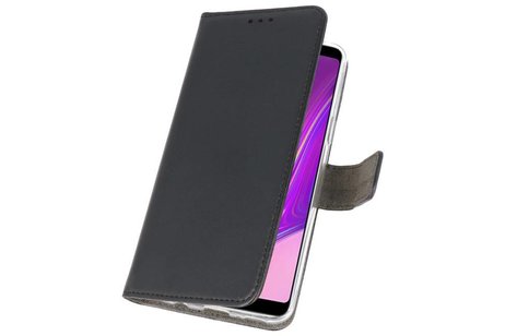 Booktype Telefoonhoesjes - Bookcase Hoesje - Wallet Case -  Geschikt voor Samsung Galaxy A9 2018 - Zwart